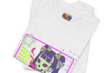 Kawaii Neon Pastel Skeleton Coffee Tee