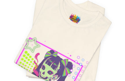 Kawaii Neon Pastel Skeleton Coffee Tee