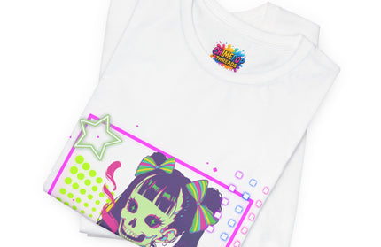 Kawaii Neon Pastel Skeleton Coffee Tee