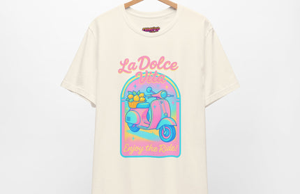 LA DOLCE RIDE: PINK SCOOTER DREAMS UNISEX TEE