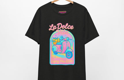 LA DOLCE RIDE: PINK SCOOTER DREAMS UNISEX TEE