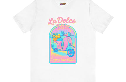 LA DOLCE RIDE: PINK SCOOTER DREAMS UNISEX TEE