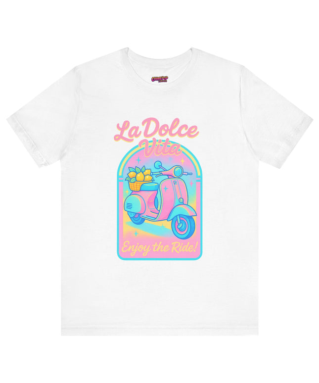 LA DOLCE RIDE: PINK SCOOTER DREAMS UNISEX TEE