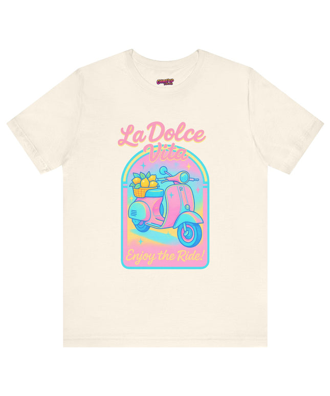 LA DOLCE RIDE: PINK SCOOTER DREAMS UNISEX TEE