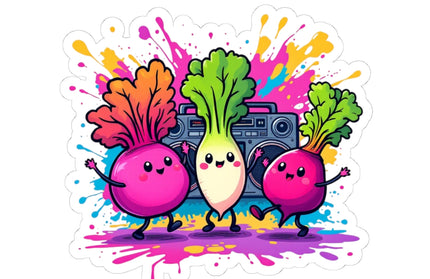 LETTUCE, TURNIP, THE BEET CHIMEPOP STICKERS
