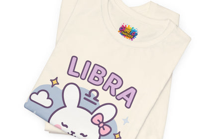 LIBRA ZODIAC – PRETTY CHAOS BUNNY VIBE TEE