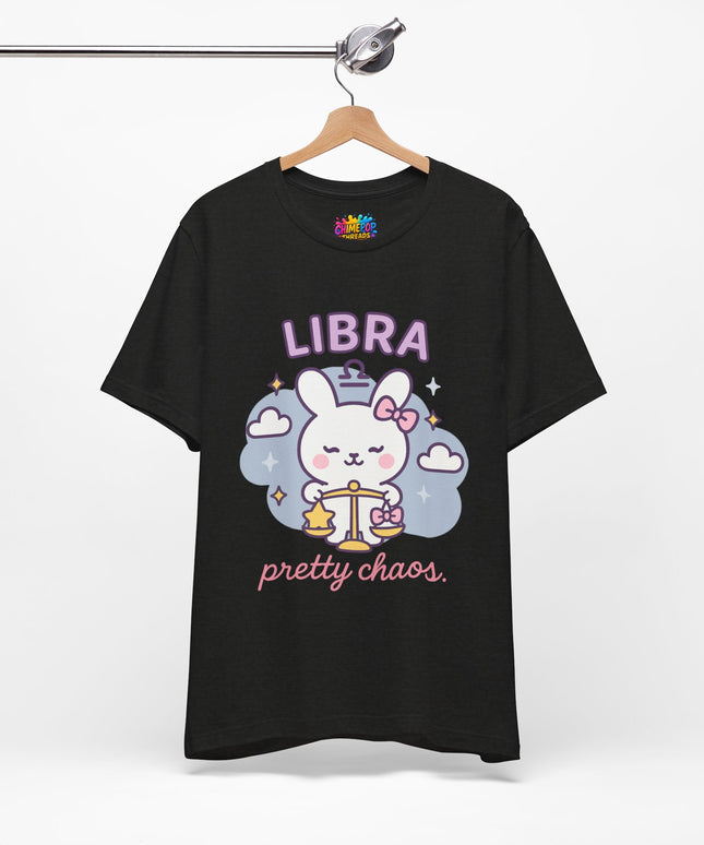 LIBRA ZODIAC – PRETTY CHAOS BUNNY VIBE TEE