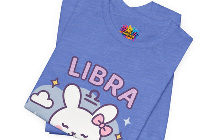 LIBRA ZODIAC – PRETTY CHAOS BUNNY VIBE TEE