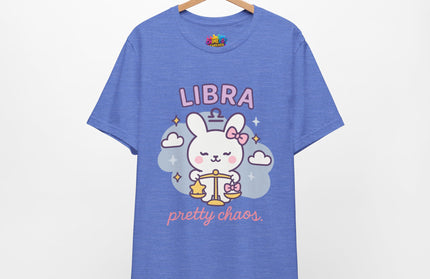 LIBRA ZODIAC – PRETTY CHAOS BUNNY VIBE TEE