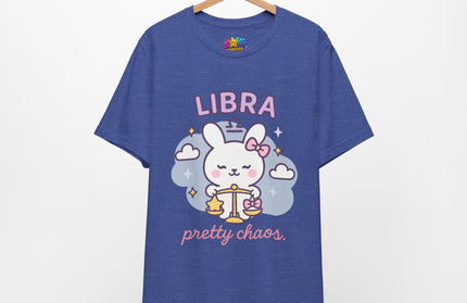 LIBRA ZODIAC – PRETTY CHAOS BUNNY VIBE TEE