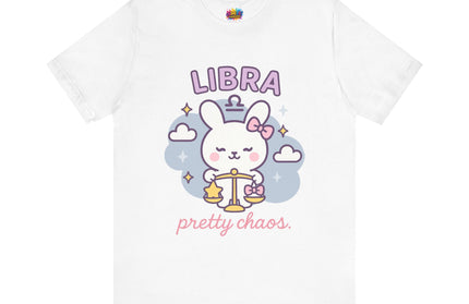 LIBRA ZODIAC – PRETTY CHAOS BUNNY VIBE TEE