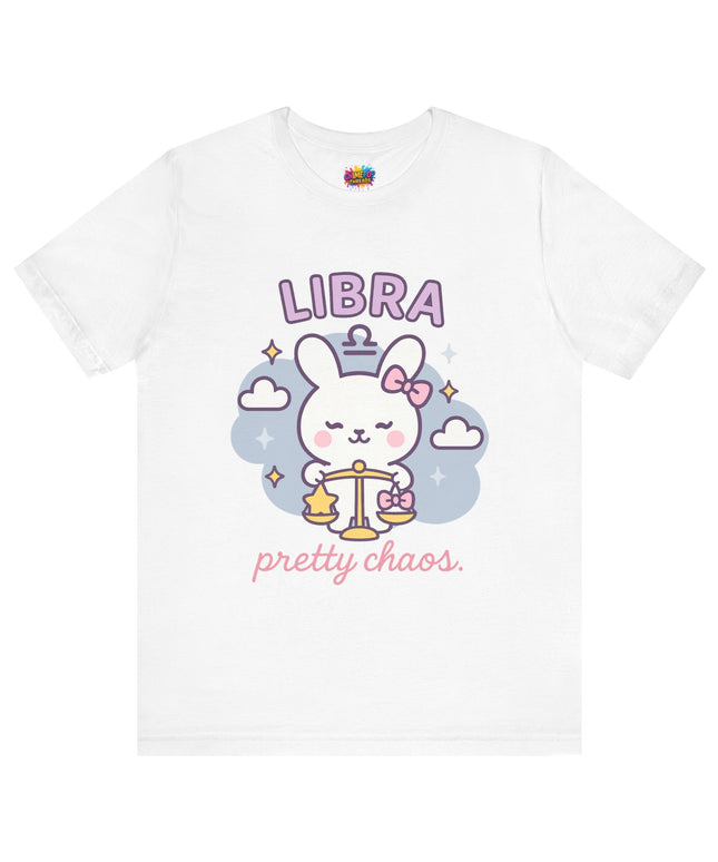 LIBRA ZODIAC – PRETTY CHAOS BUNNY VIBE TEE