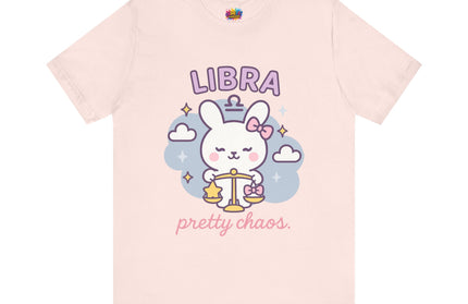 LIBRA ZODIAC – PRETTY CHAOS BUNNY VIBE TEE