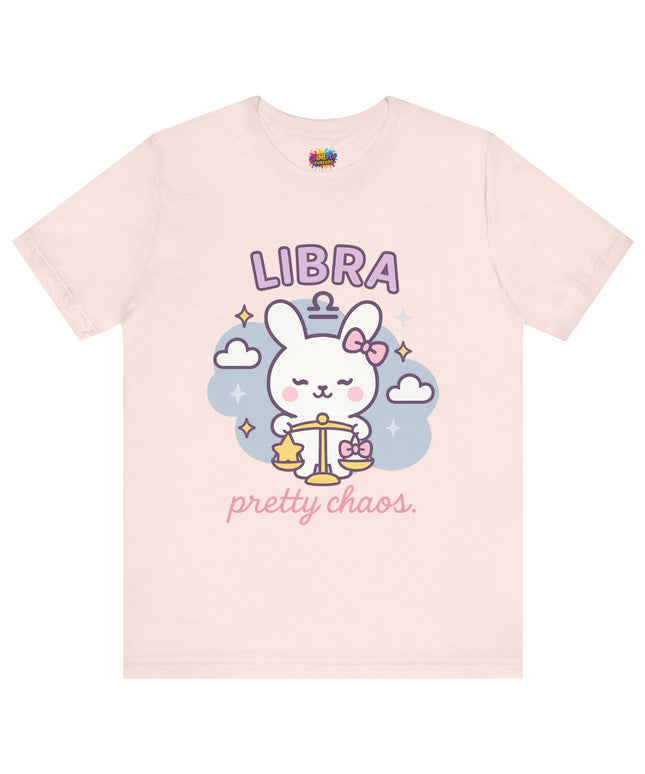 LIBRA ZODIAC – PRETTY CHAOS BUNNY VIBE TEE