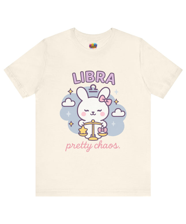 LIBRA ZODIAC – PRETTY CHAOS BUNNY VIBE TEE