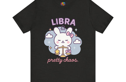LIBRA ZODIAC – PRETTY CHAOS BUNNY VIBE TEE