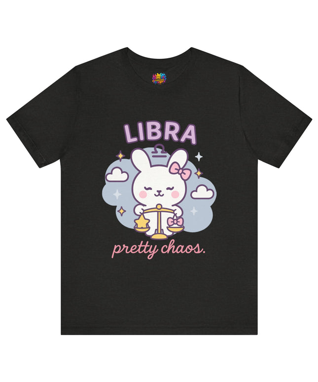 LIBRA ZODIAC – PRETTY CHAOS BUNNY VIBE TEE