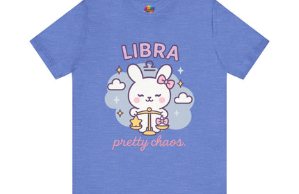 LIBRA ZODIAC – PRETTY CHAOS BUNNY VIBE TEE