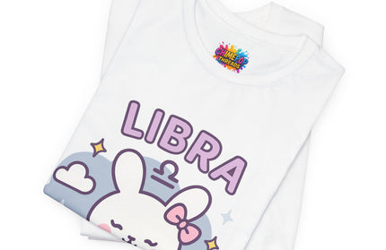 LIBRA ZODIAC – PRETTY CHAOS BUNNY VIBE TEE