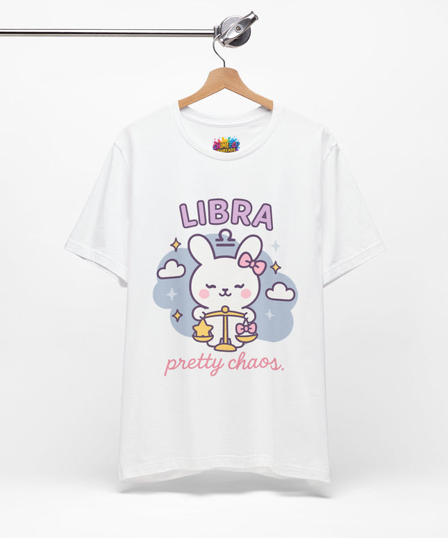 LIBRA ZODIAC – PRETTY CHAOS BUNNY VIBE TEE
