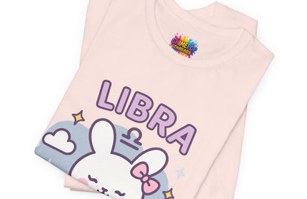 LIBRA ZODIAC – PRETTY CHAOS BUNNY VIBE TEE