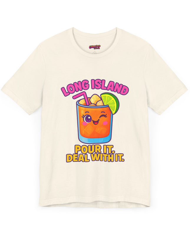 LONG ISLAND POUR IT DEAL WITH IT GRAPHIC TEE
