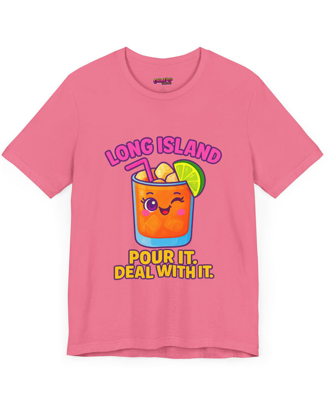 LONG ISLAND POUR IT DEAL WITH IT GRAPHIC TEE