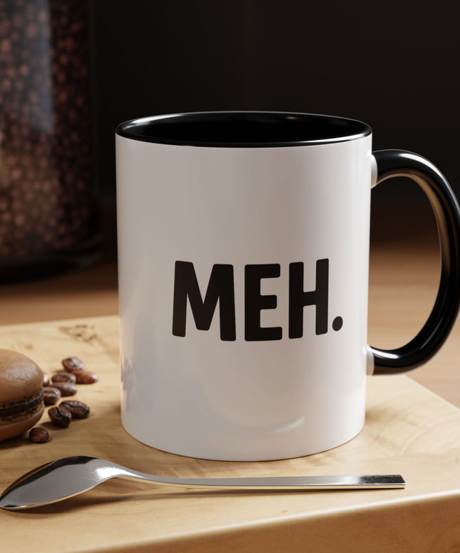 MEH MINIMILISTC BLAH MORNING COFFEE MUG