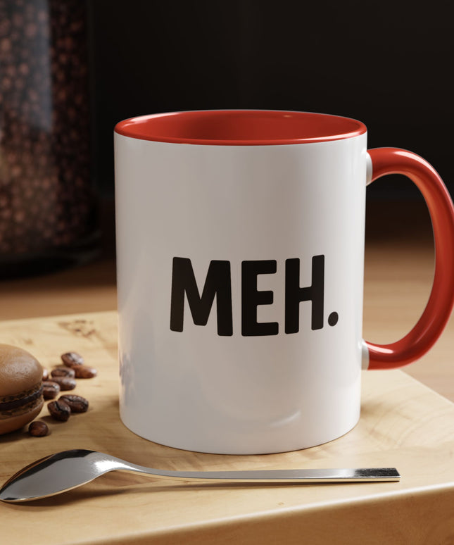 MEH MINIMILISTC BLAH MORNING COFFEE MUG