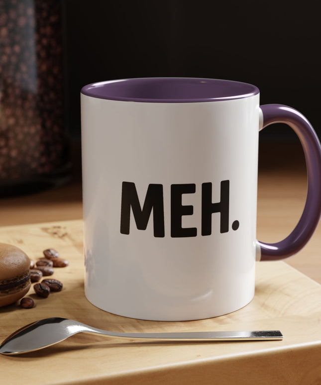 MEH MINIMILISTC BLAH MORNING COFFEE MUG