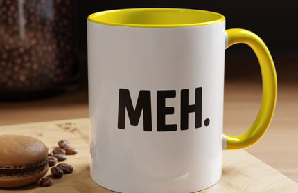 MEH MINIMILISTC BLAH MORNING COFFEE MUG