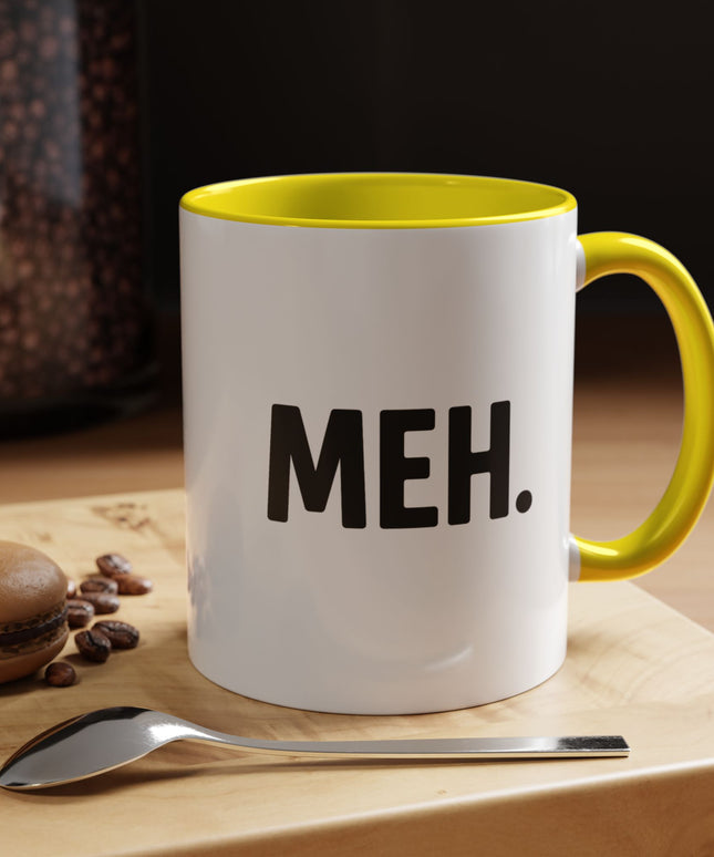 MEH MINIMILISTC BLAH MORNING COFFEE MUG