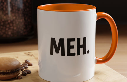 MEH MINIMILISTC BLAH MORNING COFFEE MUG