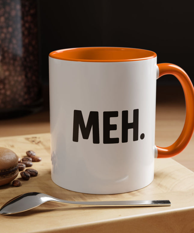 MEH MINIMILISTC BLAH MORNING COFFEE MUG