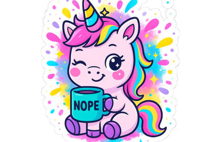 NOPE UNICORN CHIMEPOP STICKERS