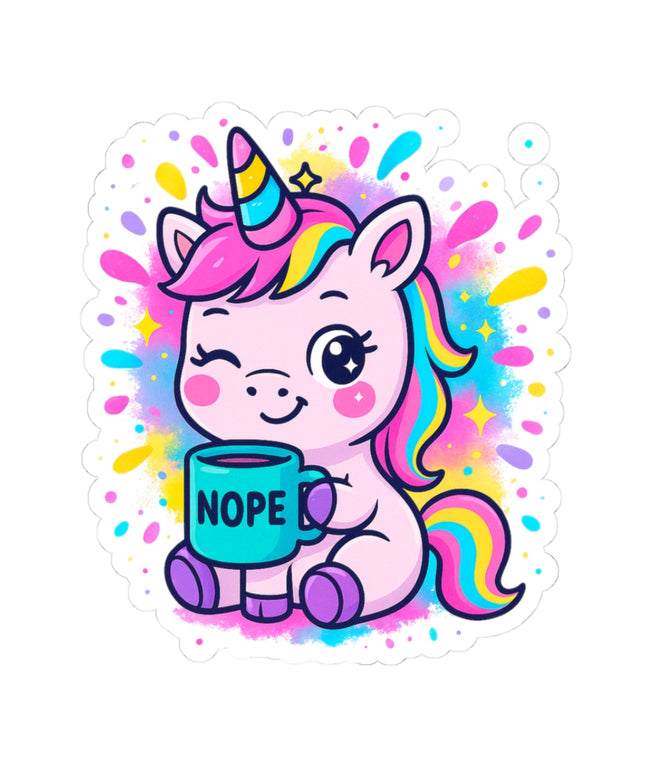 NOPE UNICORN CHIMEPOP STICKERS