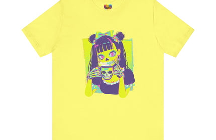 Neon Pastel Gothic Coffee Skeleton Shirt