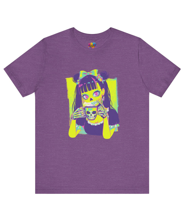 Neon Pastel Gothic Coffee Skeleton Shirt