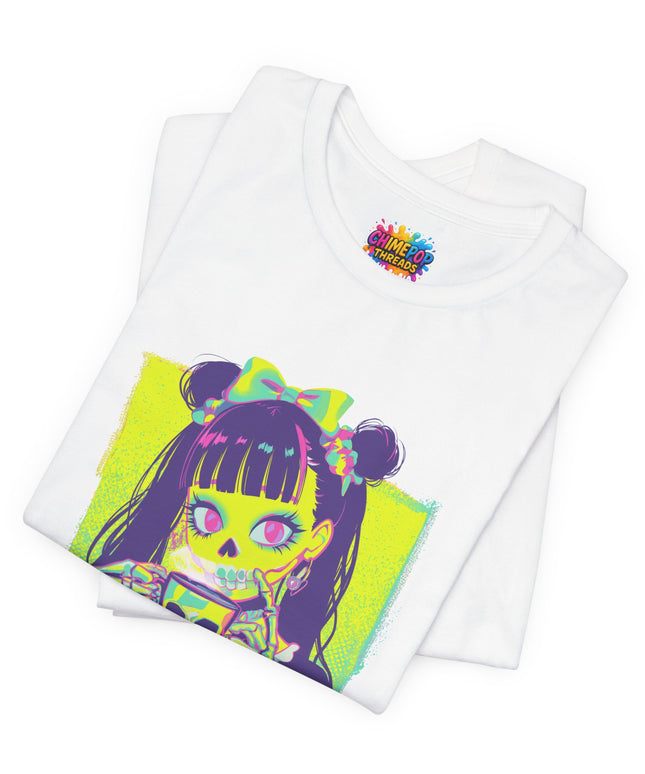 Neon Pastel Gothic Coffee Skeleton Shirt