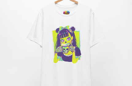 Neon Pastel Gothic Coffee Skeleton Shirt