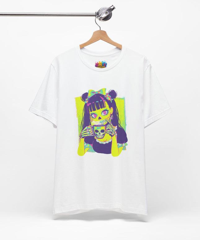 Neon Pastel Gothic Coffee Skeleton Shirt