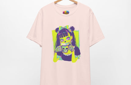 Neon Pastel Gothic Coffee Skeleton Shirt