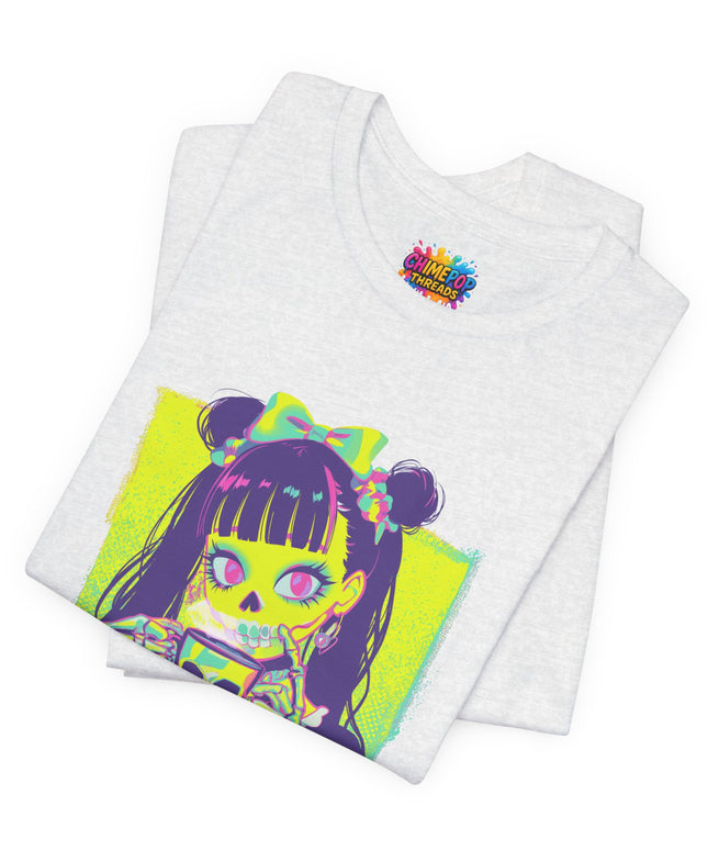 Neon Pastel Gothic Coffee Skeleton Shirt