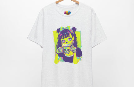 Neon Pastel Gothic Coffee Skeleton Shirt