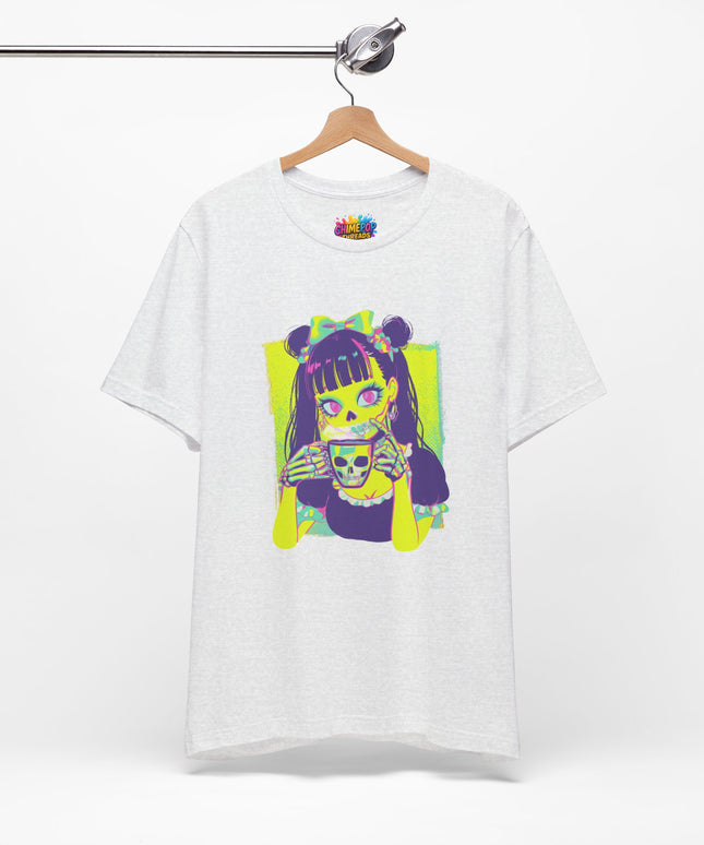 Neon Pastel Gothic Coffee Skeleton Shirt
