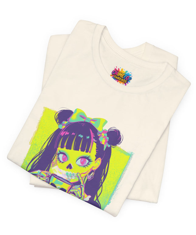 Neon Pastel Gothic Coffee Skeleton Shirt