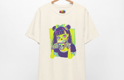 Neon Pastel Gothic Coffee Skeleton Shirt