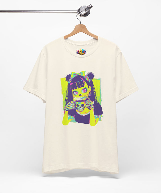 Neon Pastel Gothic Coffee Skeleton Shirt