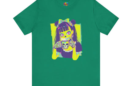 Neon Pastel Gothic Coffee Skeleton Shirt