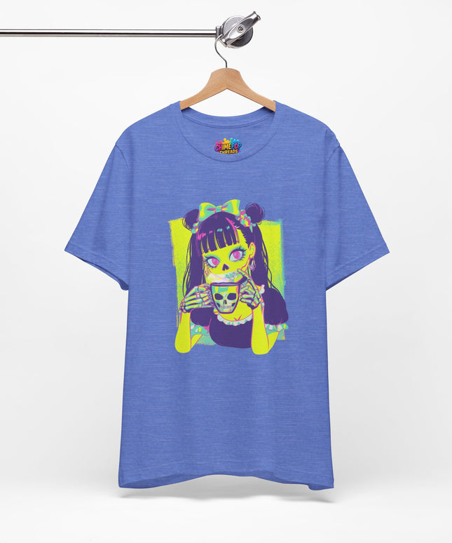 Neon Pastel Gothic Coffee Skeleton Shirt
